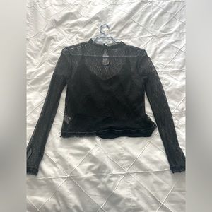 FreePeople lace long sleeve top S